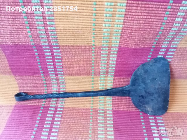 Старинна шпатула за пещ от ковано желязо , снимка 5 - Антикварни и старинни предмети - 36609119