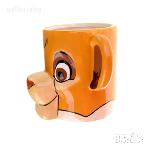 Керамична чаша Цар Лъв – 3D лъвче с ушички дръжки, 200 мл, снимка 3 - Чаши - 52672154