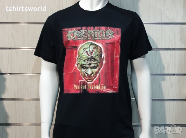 Нова мъжка тениска с дигитален печат на музикалната група Kreator (Криейтър)- Violent Revolution , снимка 12 - Тениски - 36869238