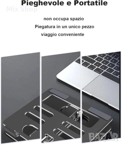Настолна алуминиева стойка за таблет, лаптоп с единично рамо, снимка 5 - Друга електроника - 53085105
