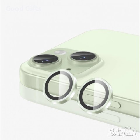 Цветен протектор за Камера, iPhone 15 Plus, Зелен, снимка 4 - Фолия, протектори - 43030367