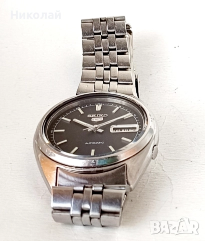 Seiko 5 Сейко 5 - самонавиващ се часовник, запазен, снимка 5 - Мъжки - 52397867