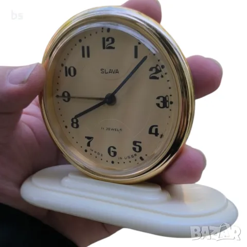 Ретро механичен будилник Slava (обслужен), снимка 4 - Антикварни и старинни предмети - 50021153