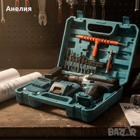 Комплект бормашинас двойна батерия и безчетков мотор, снимка 4 - Бормашини - 52279360