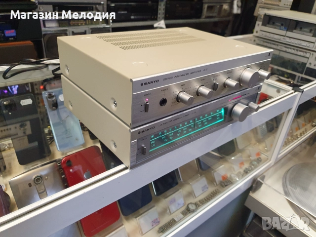Усилвател Sanyo A 10 + тунер Sanyo T 10L В отлично техническо и визуално състояние., снимка 7 - Ресийвъри, усилватели, смесителни пултове - 51830733