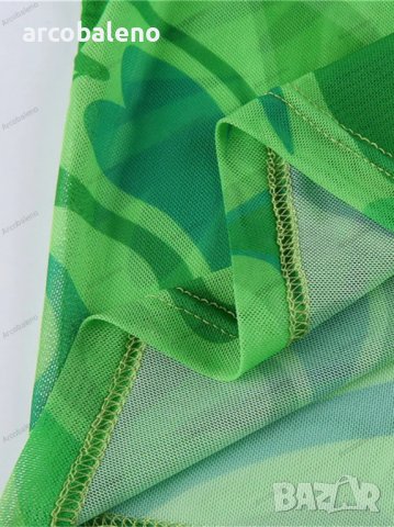 Секси прозрачна дамска тениска с кръгло деколте и къси ръкави, 2цвята, снимка 6 - Тениски - 39701713