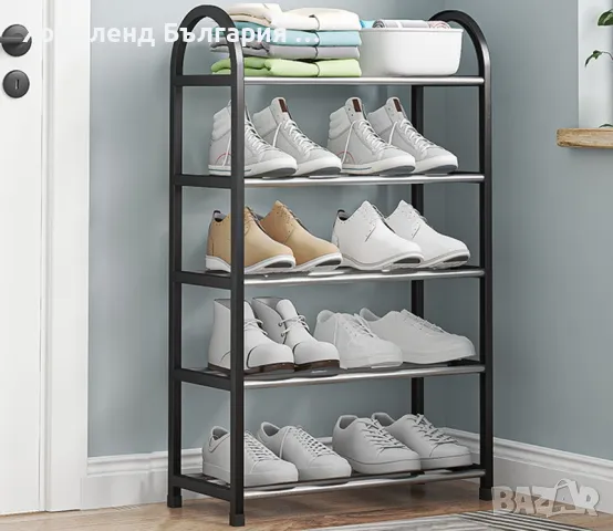 Малък стелаж за обувки на 5 нива - 71х42х19см, снимка 2 - Други - 48769952