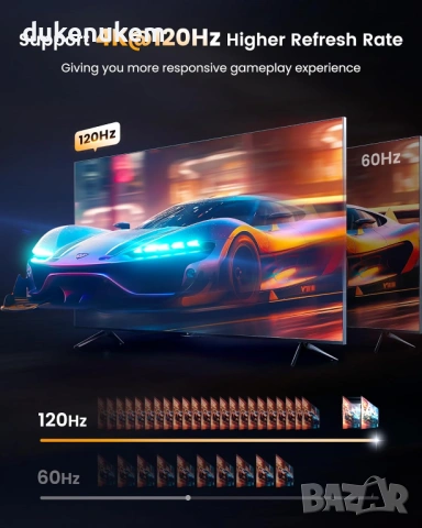 HDMI 2.1 суич/сплитер 8K – двупосочен, алуминиев корпус, снимка 3 - Суичове - 53242841