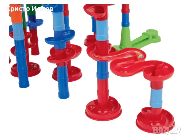 Голяма Детска писта с топчета 120 части и 20 стъклени топки, снимка 8 - Коли, камиони, мотори, писти - 48863685