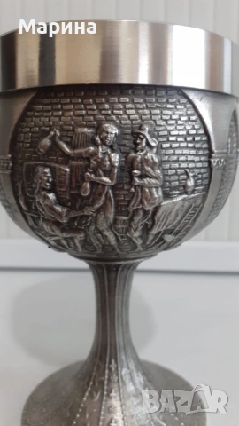 Чаши за вино от калай, 150 мл. Antik*Vintage#120, снимка 7 - Чаши - 48484134