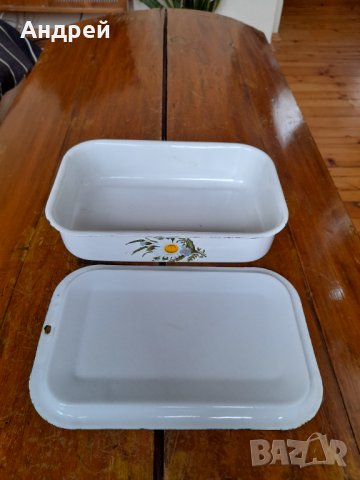 Стара емайлирана кутия за храна, снимка 2 - Други ценни предмети - 44087073