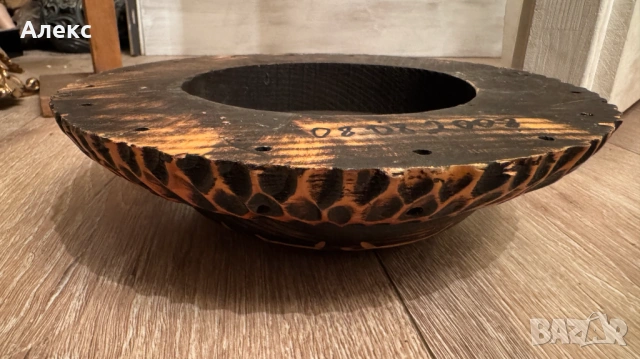 Масивно дървено авторско пано с петел, късметлийско–08.08.2008г, снимка 5 - Антикварни и старинни предмети - 53396647