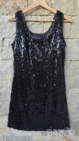 Дамска рокля с паети Vera Lucci размер М, снимка 10 - Рокли - 52860570