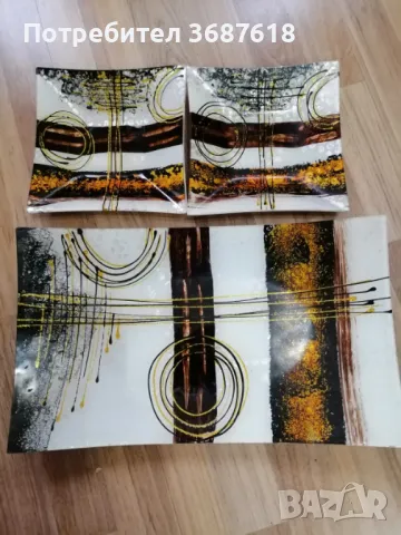 Стъклени плата, снимка 4 - Чинии - 49020425