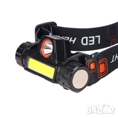 Компактен челник за глава с две LED светлини / Фенер за глава, снимка 2 - Екипировка - 40467268