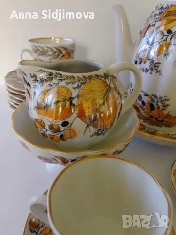 Руски порцелан ЛФЗ сервиз за кафе , снимка 3 - Сервизи - 49692041