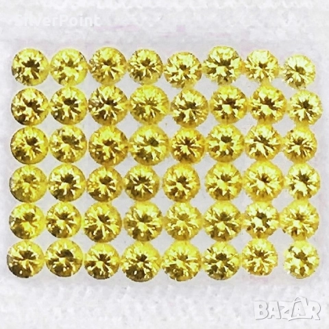 Жълти сапфири 100 броя калибрирани 