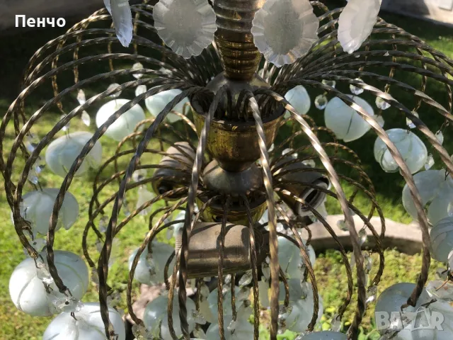 старинен кристален полилей, снимка 10 - Антикварни и старинни предмети - 50341982