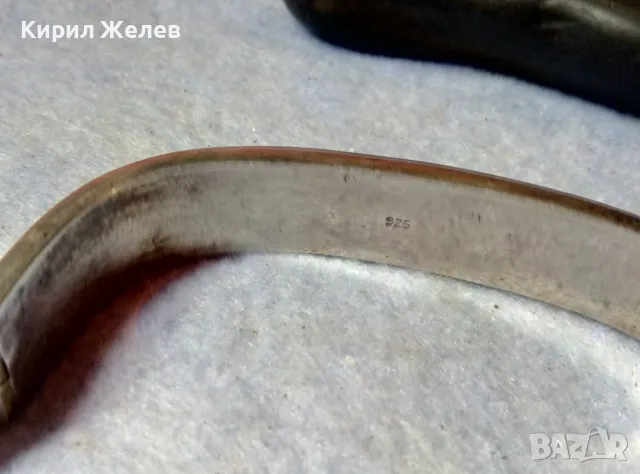 КЛАСИЧЕСКА РЕТРО АРТ СТИЛ СРЕБЪРНА ГРИВНА СРЕБРО 925 СТАРА МАЙСТОРСКА РЪЧНА ИЗРАБОТКА 42361, снимка 13 - Гривни - 48485863