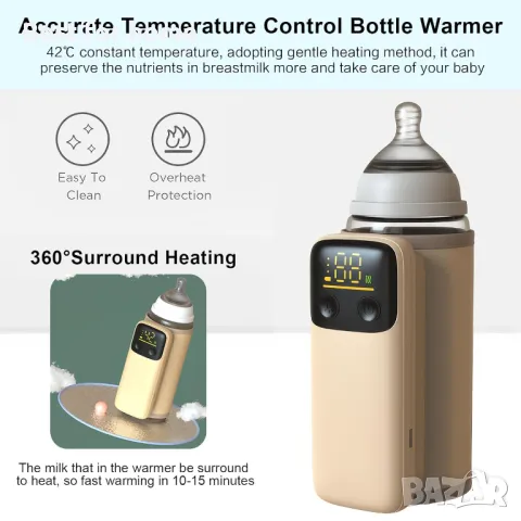 Премиум акумулаторен нагревател за бебешки бутилки NIP