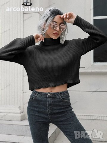 Дамски шикозен къс пуловер, 3цвята - 023, снимка 12 - Блузи с дълъг ръкав и пуловери - 43245814
