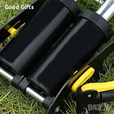 Крачна Помпа за гуми с два цилиндъра и манометър, 10 бара, снимка 3 - Аксесоари и консумативи - 43015595