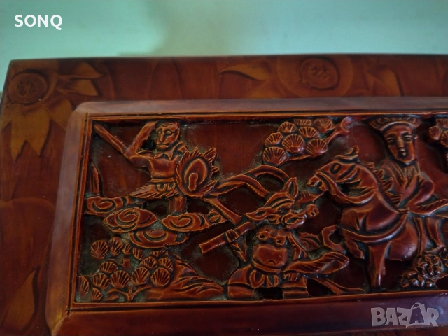 Прекрасна Дървена Кутия За Бижута,Дранкулки, снимка 3 - Антикварни и старинни предмети - 52510737