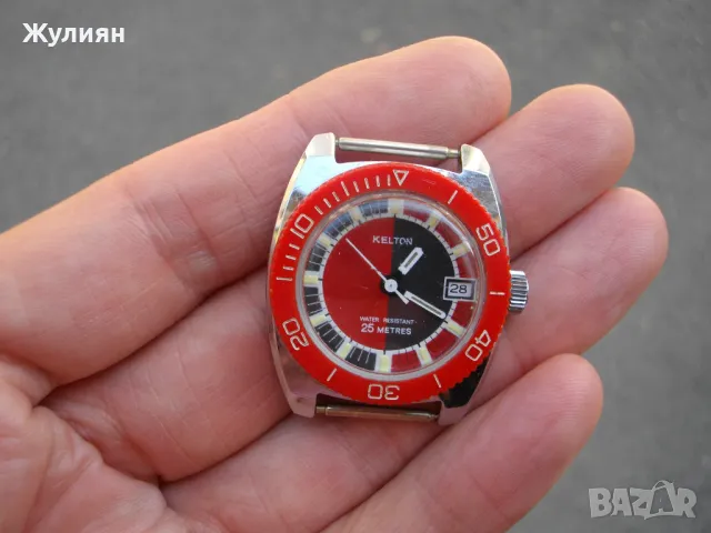КОЛЕКЦИОНЕРСКИ ВОДОЛАЗЕН ЧАСОВНИК KELTON DIVER 25 METRES, снимка 2 - Антикварни и старинни предмети - 47367619
