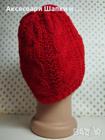Дамска плетена шапка - дпш8, снимка 2 - Шапки - 43296763