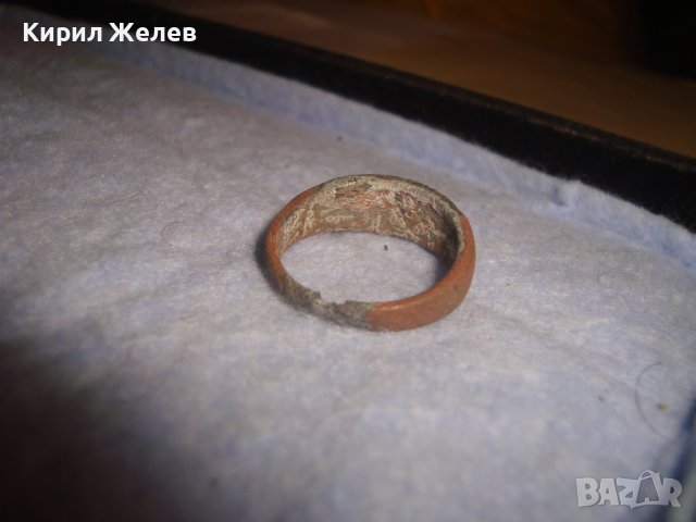 МНОГО СТАР ПАТИНИРАН МЕДЕН ПРЪСТЕН за КОЛЕКЦИЯ 20641, снимка 7 - Антикварни и старинни предмети - 37463806