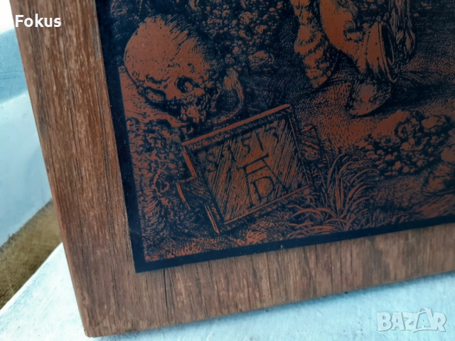 Картина Медна гравюра Рицаря Дявола Смърта на Албрехт Дюрер, снимка 2 - Антикварни и старинни предмети - 51510863