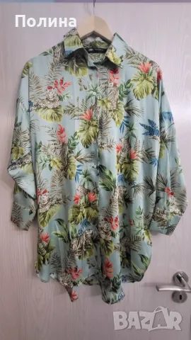 Сатенена риза рокля Zara XS