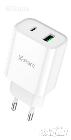 Type-C + USB бързо двойно зарядно устройство, снимка 2 - Друга електроника - 52839515