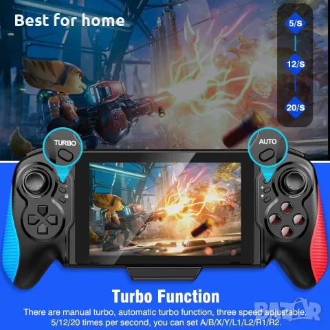 Професионален контролер за геймпад Nintendo Switch, снимка 3 - Аксесоари - 48469652