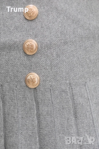 Сладка къса пола, плисе, фино плетиво, цвят сив , снимка 3 - Поли - 51862677