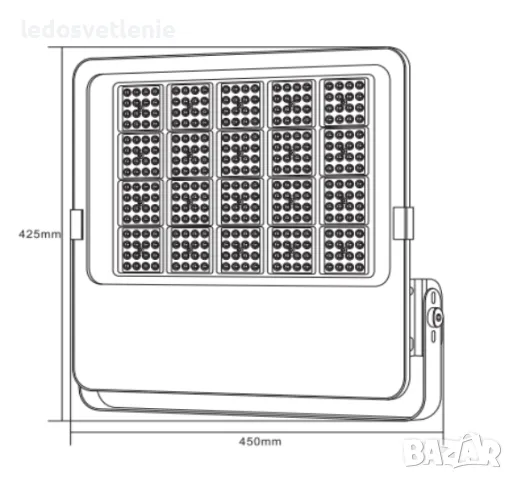 LED Прожектор 300W с 2 г.гаранция 36000lm 6400k Horoz, снимка 3 - Прожектори - 49246931