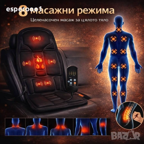 Масажна седалка с подгряване, снимка 4 - Масажори - 53454962