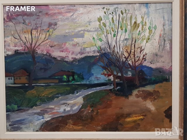 Масло от Ани Трингова -дъщеря на Константин Трингов - Пейзаж, снимка 2 - Картини - 34701728