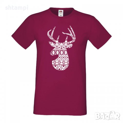 Мъжка тениска Deer 1 Елен Животно,Изненада,Подарък,Празник , снимка 4 - Тениски - 36813687