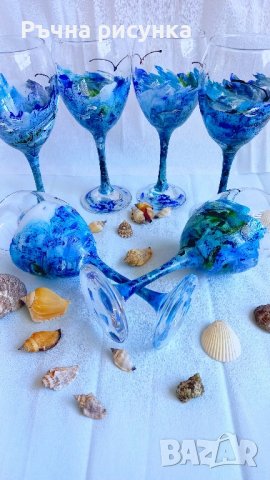 Комплект от  6 броя чаши тема "Море", снимка 3 - Декорация за дома - 43212045
