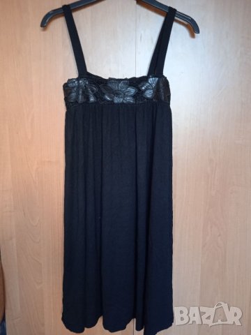 Рокля с кожени елементи, снимка 1