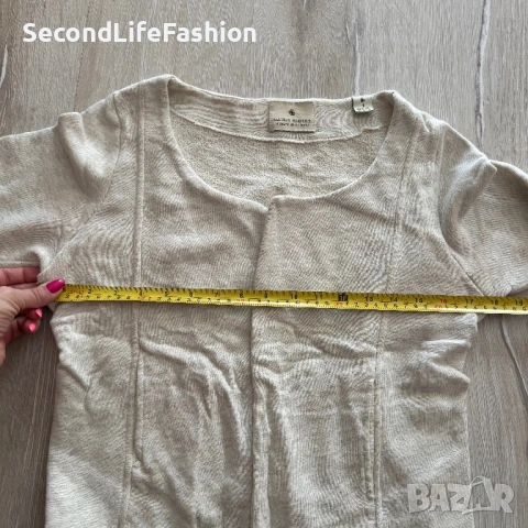 MAISON SCOTCH La Femme Selon Marie  размер S бежово памучно жилетка с отворена предна част, снимка 5 - Жилетки - 53505475