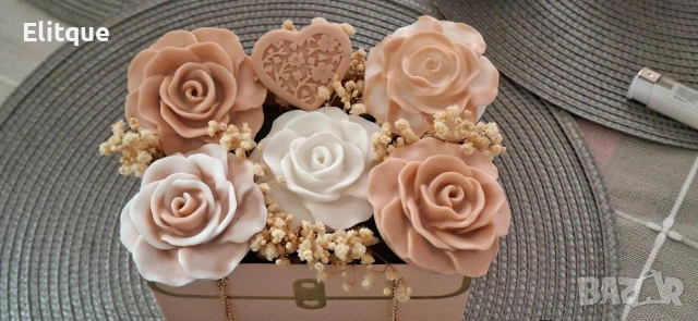 ръчно изработени сапунени свещи , снимка 3 - Декорация за дома - 53445211