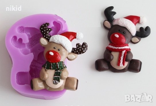 Елен еленче сладко носле силиконов молд форма фондан гипс украса декор