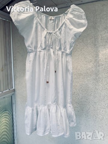 Въздушна бяла блуза или туника, снимка 5 - Туники - 37591211