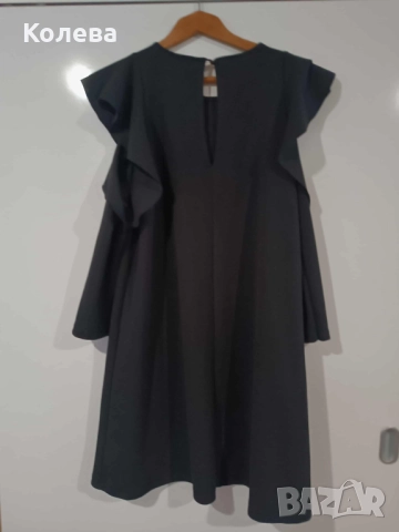 Черна елегантна рокля, снимка 4 - Рокли - 52126408