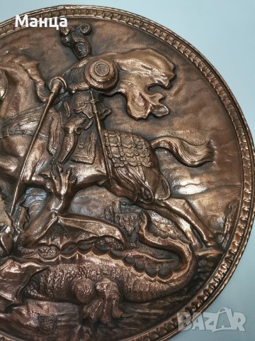 Стара медна картина, снимка 6 - Антикварни и старинни предмети - 36685723