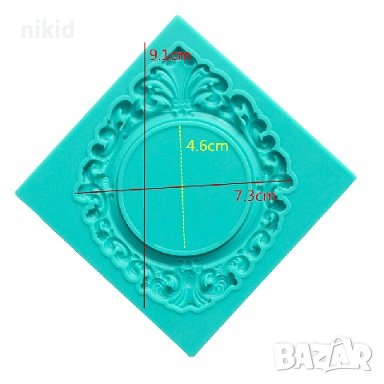 Красиво декорирана кръгла рамка кръг силиконов молд форма декорация торта фондан шоколад и др., снимка 2 - Форми - 22332999