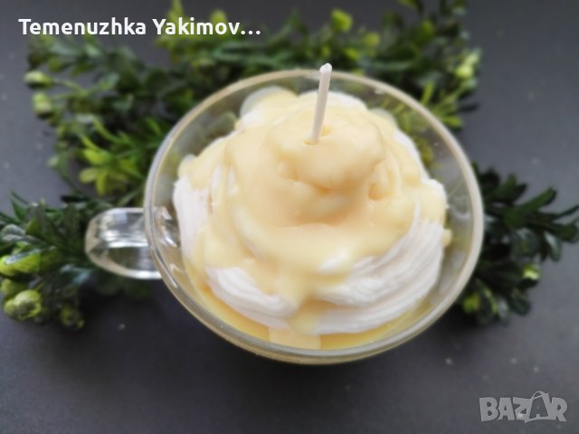 Бутикова свещ "Топло мляко с мед", снимка 5 - Декорация за дома - 43505234