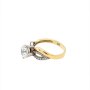 Златен дамски пръстен 3,29гр. размер:54 14кр. проба:585 модел:20601-1, снимка 2